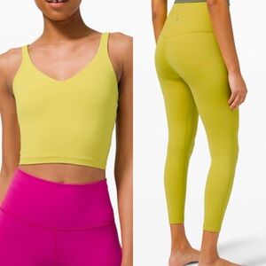 lululemon athletica Lime Green High-Waist Leggings
